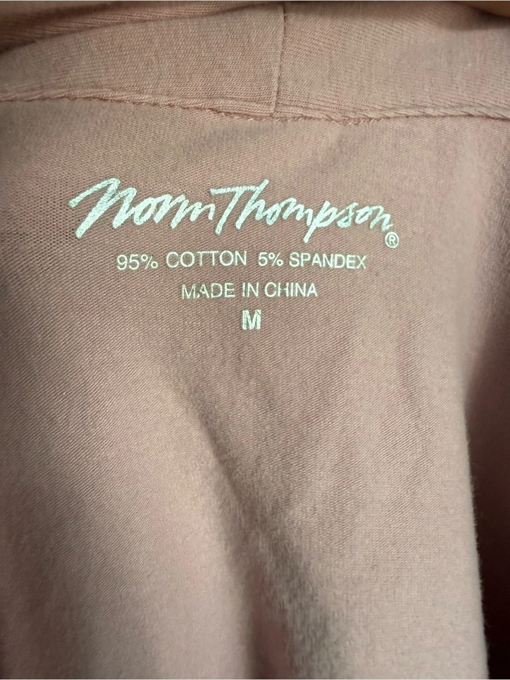 Norm Thompson Pink V Neck Top Medium 3/4 Sleeve Stretch Casual - Picture 6 of 6